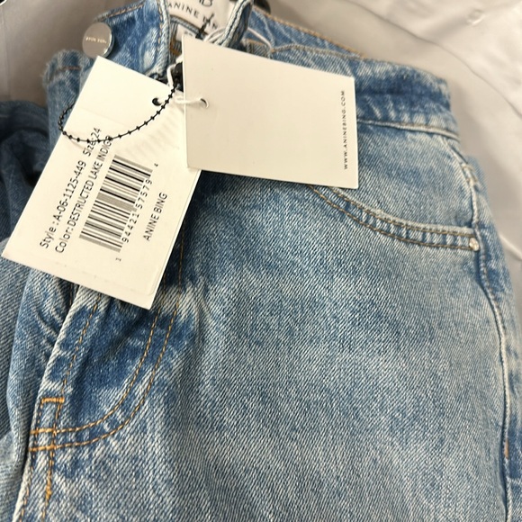 NWT Anine Bing Destructed Lake Indigo - Picture 5 of 5